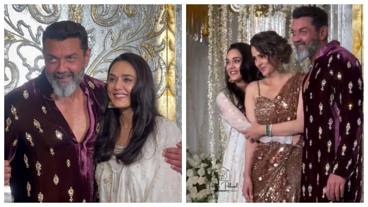 bobby deol preity zinta reunion at manish malhotra party soldier 2 fans demand