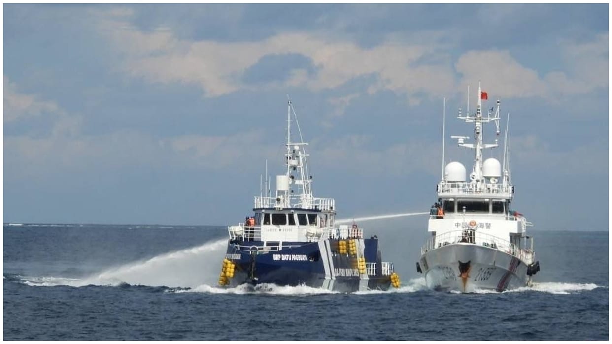 China again targets Philippines vessel in disputed South China Sea near Thitu Island news and updates