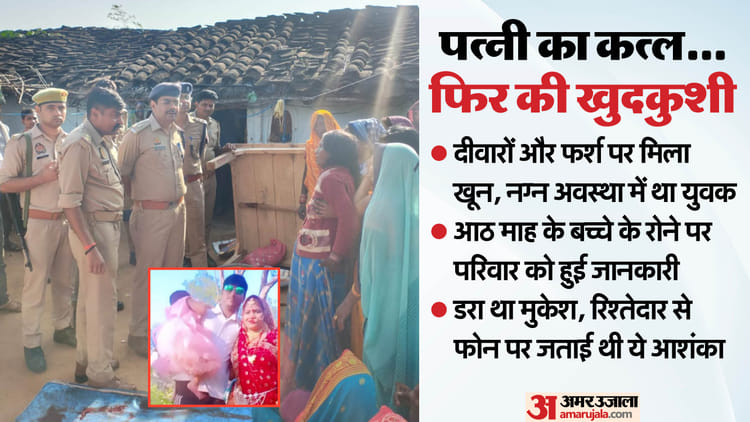 पत्नी का कत्ल… खुद भी दी जान: बीवी की लाश पर नग्न हालत में था पति, दिल्ली से गांव आने के बाद डर रहा था मुकेश