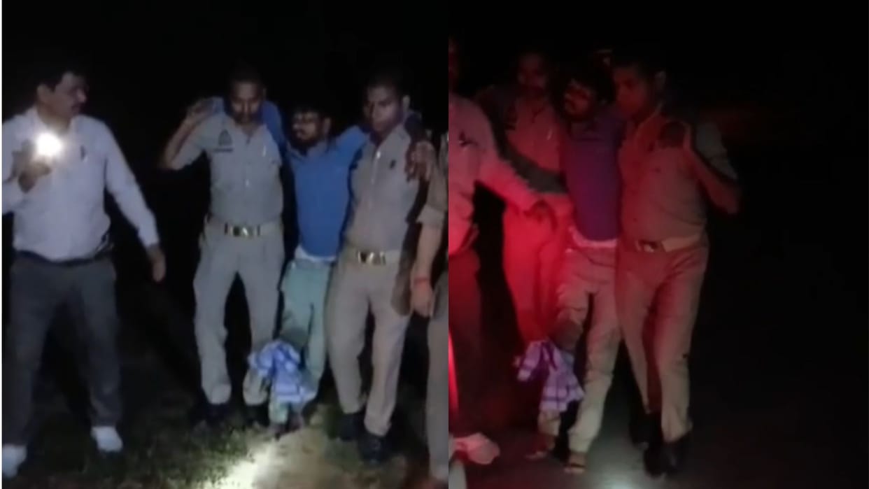 Animal smuggler worth 25,000 rupees arrested in police encounter in sonbhadra