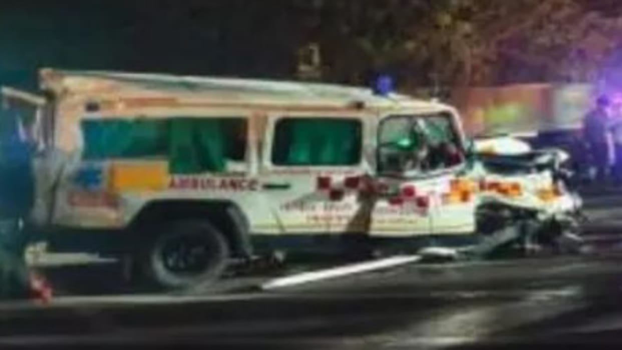 Jaipur News: Ambulance carrying patient crashes due to spilled oil on road, woman among two dead