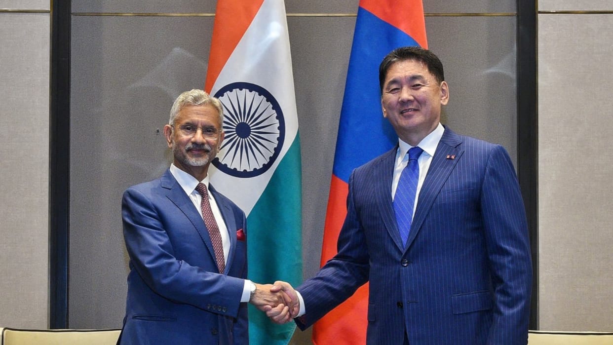 EAM Dr S Jaishankar meets President Khurelsukh Ukhnaa of Mongolia