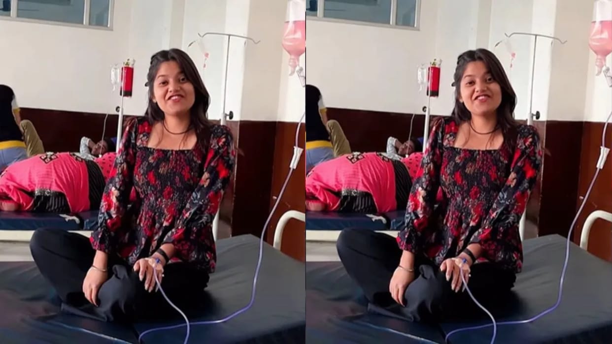 Girl makes reel while getting drip on hospital bed people say sister will die video goes viral