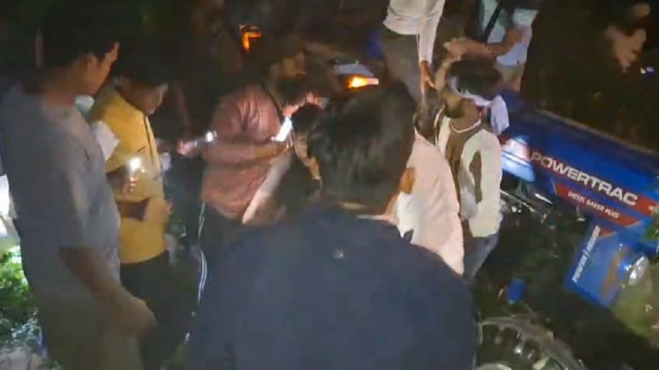 Tractor-trolley overturned after collision with DCM, two people died