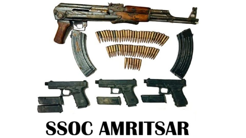 AK-47 three Glock pistols recovered three arrested in Amritsar terror plot foiled