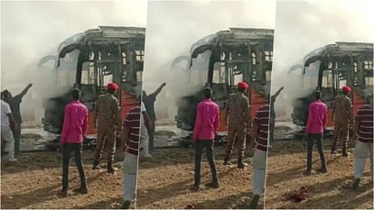 Jaisalmer Bus Fire: Injured Say Ambulance Was Old, Slow, And Ill-equipped - Amar Ujala Hindi News Live - जैसलमेर बस हादसा:20 मौतें ;कोई प्री वेडिंग शूट आया था, कोई छुट्टियां मनाने,पटाखों से