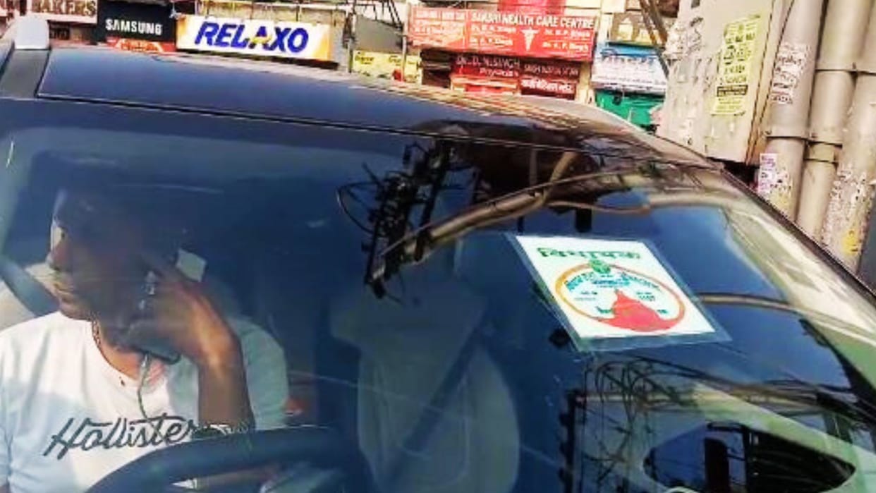 uproar subsided Two vehicles bearing MLA designation were driving through varanasi seized