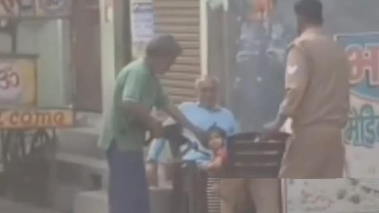 Drunk man held gun to innocent girl's head; fellow policeman handed him over, suspended