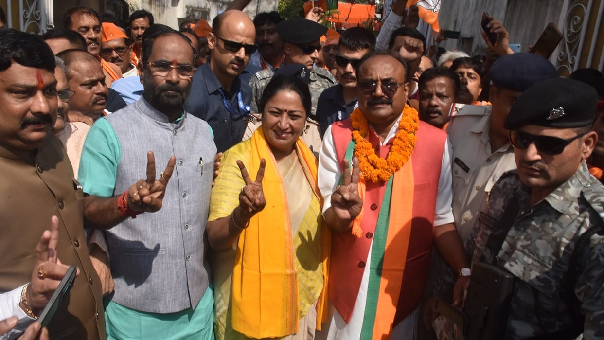 Bihar Election: Delhi CM Rekha Gupta reaches Bihar elections: Vijay Sinha, Sanjeev Chaurasia file nominations