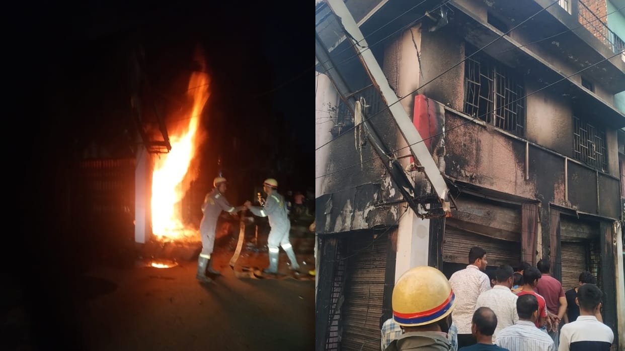 Fire breaks out in a jewellery shop in Bareilly