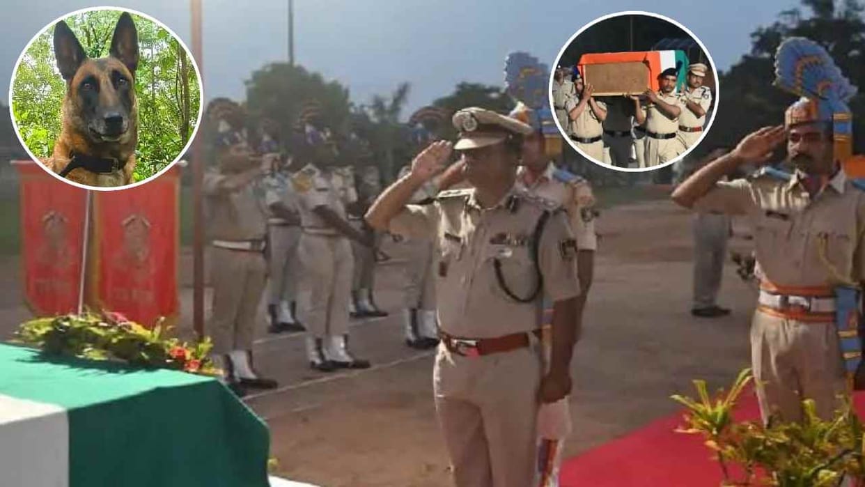 After death of brave Susan who discovered the Naxalite IED given a final farewell wrapped tricolor
