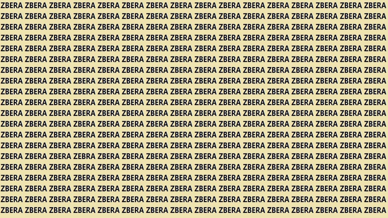 Optical Illusion IQ Test Brain Test Can You Spot ZEBRA in 20 Seconds Brain Teaser Image