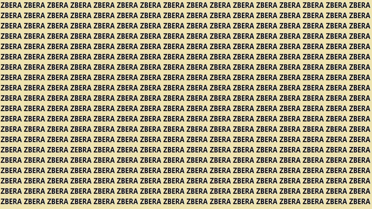 Optical Illusion IQ Test Brain Test Can You Spot ZEBRA in 20 Seconds Brain Teaser Image