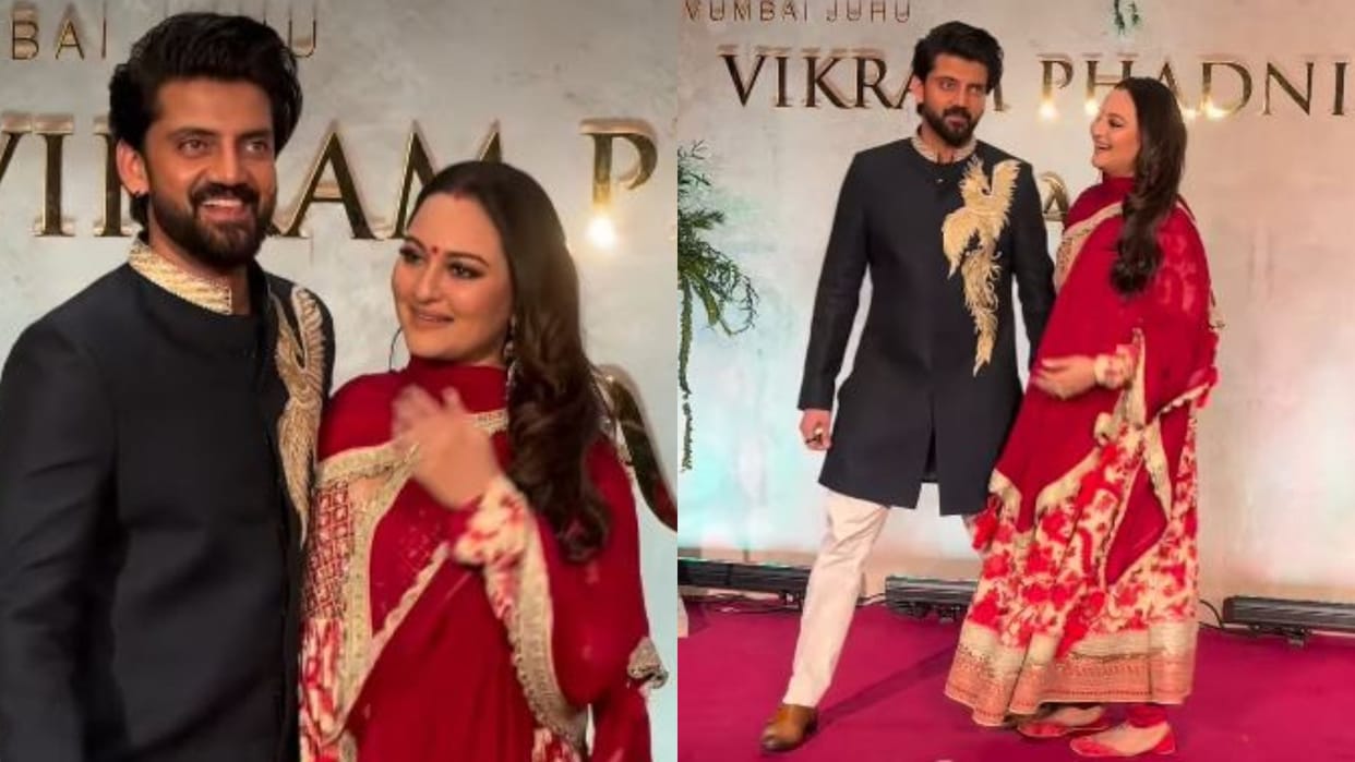Sonakshi Sinha Fuels pregnancy rumors after fans spot her covering her bely while posing Video viral