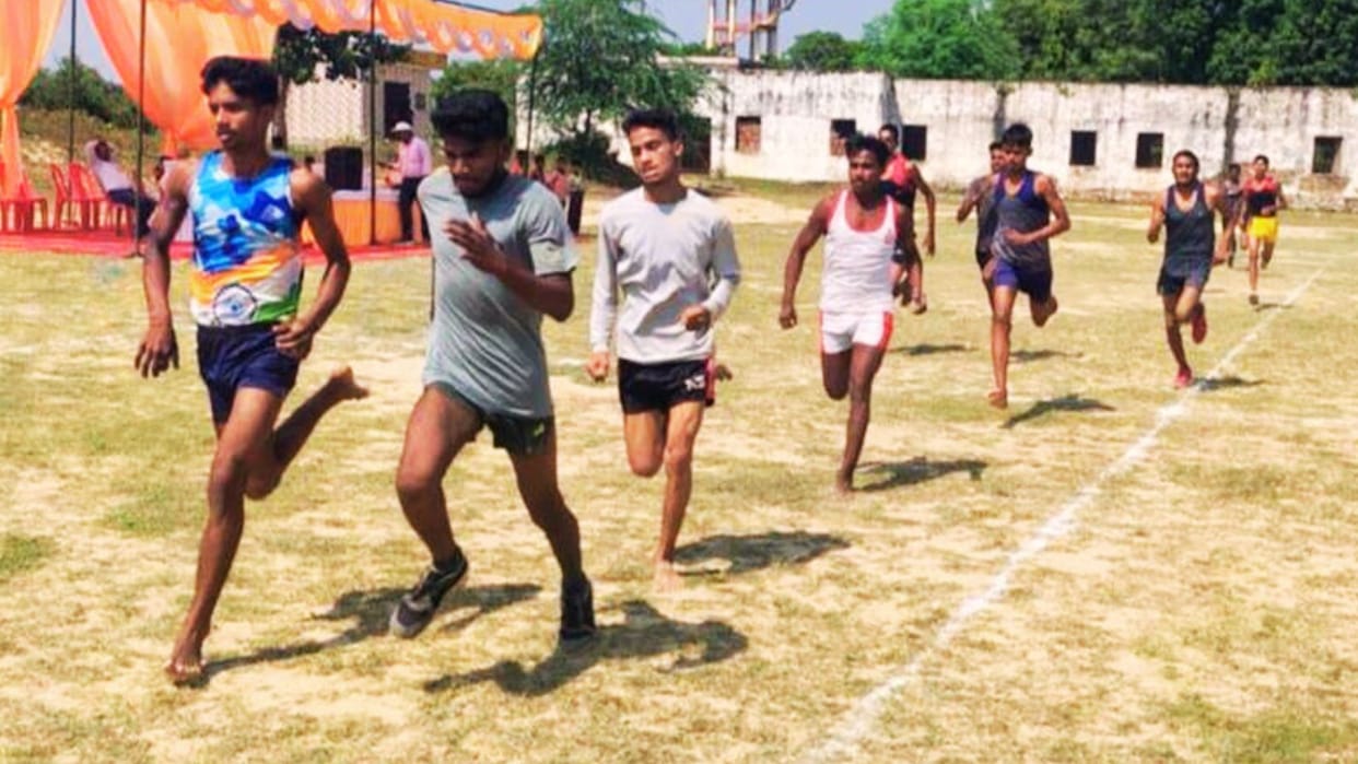 Aman threw 56 meters javelin won gold medals in shot put discus throw and hammer throw