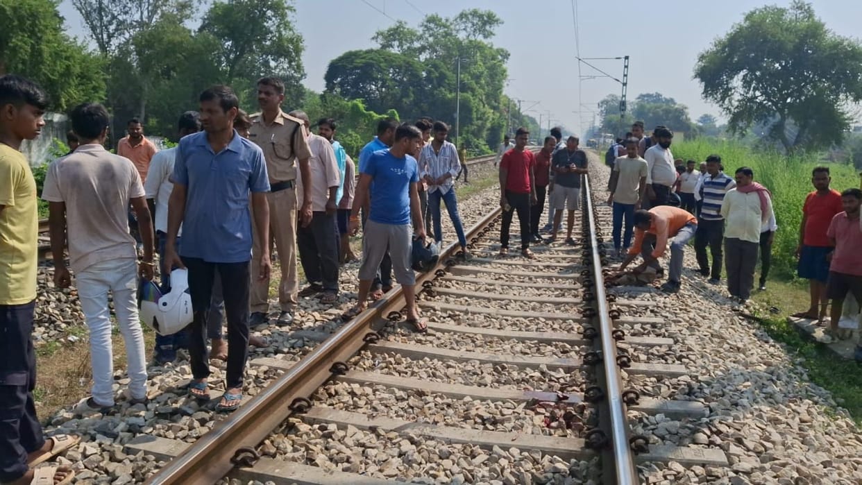 old woman died after being hit by train in bhadohi