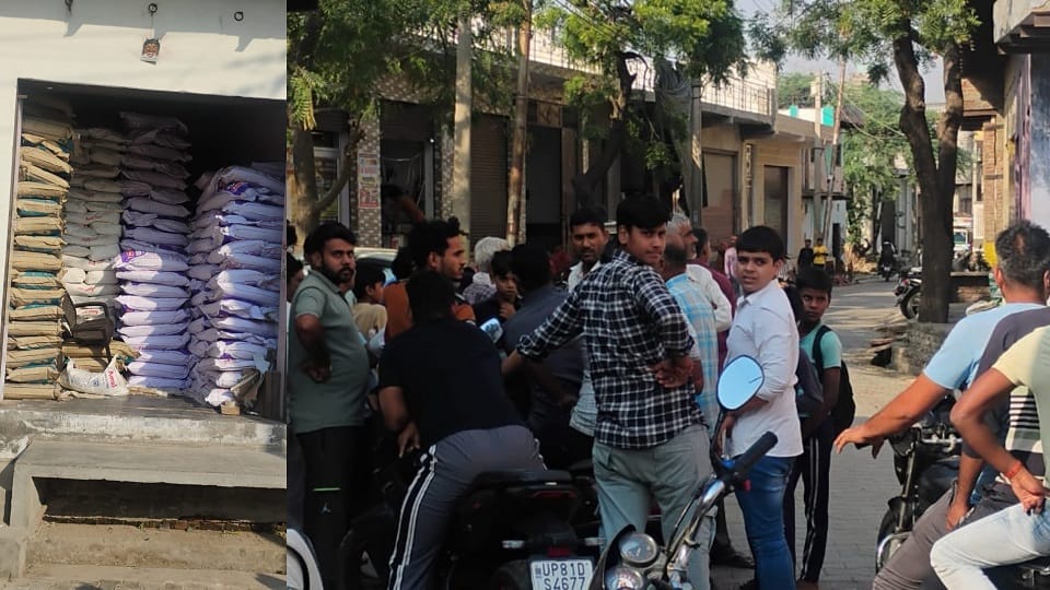 Food Department team collected samples from several dairies in mathura