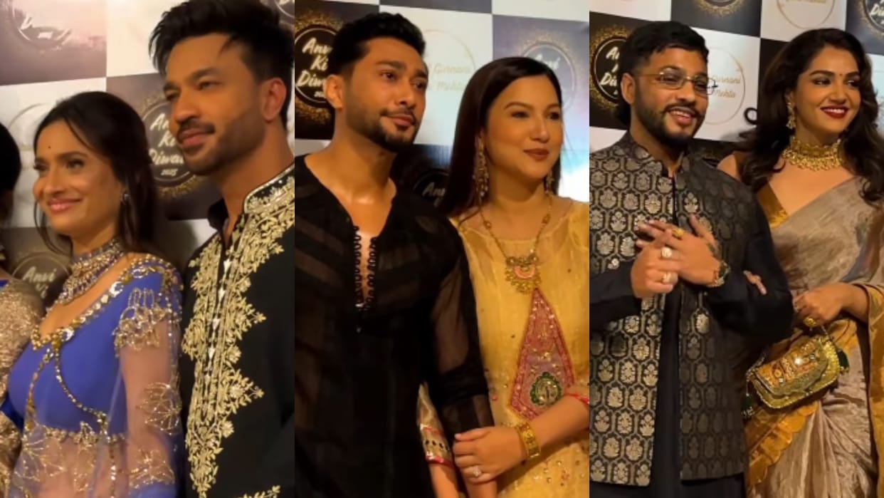 Ankita Lokhande And Vicky Jain Diwali party Attend By Tv Celebs