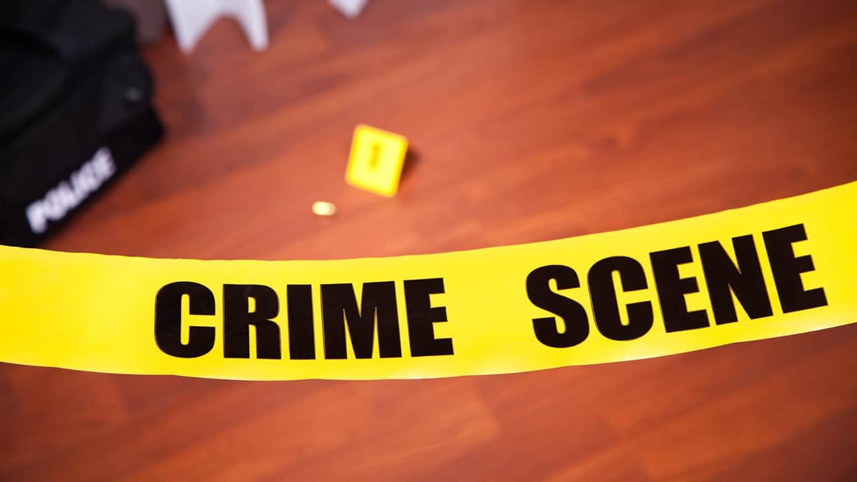 A woman's body was found hanging from a railing in a shopping mall
