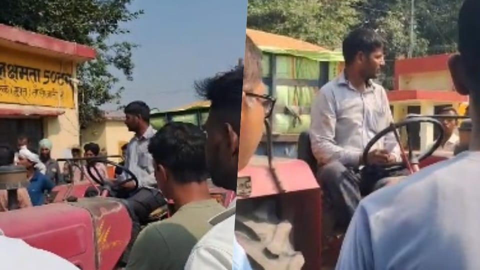 Frustrated by the failure to weigh paddy in the market, the farmer threatened to commit suicide