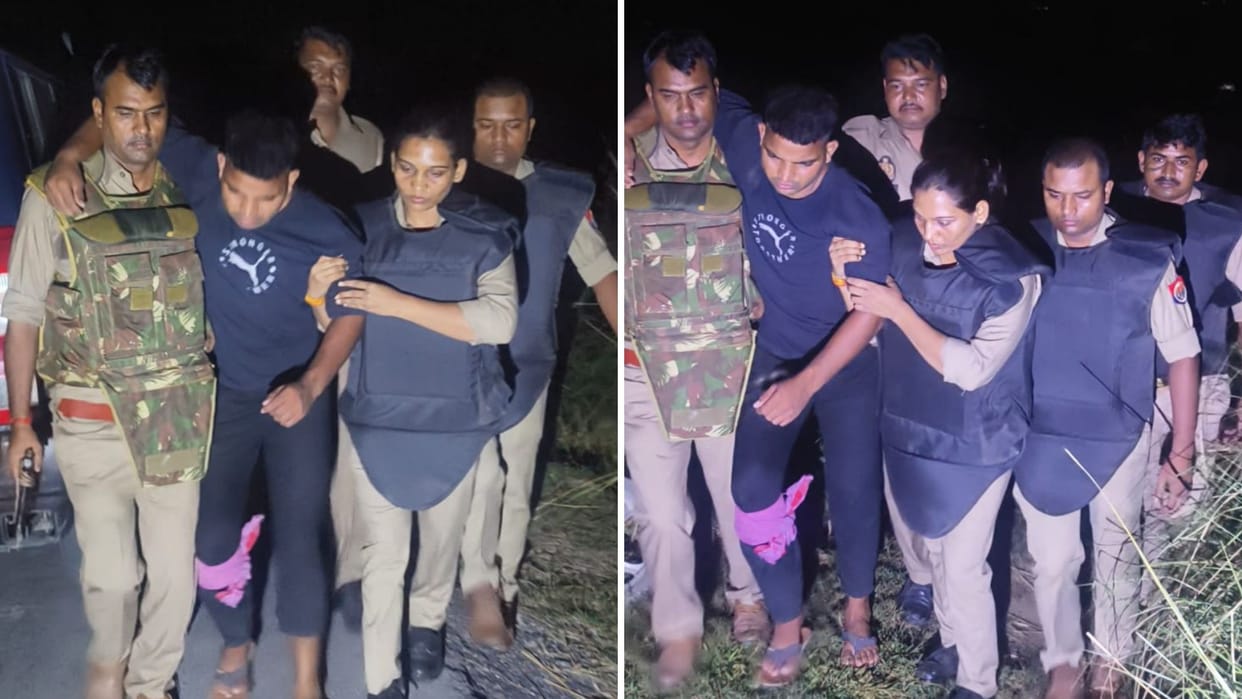 Encounter in Azamgarh Robbery accused injured pistol recovered he had fired police several cases registered