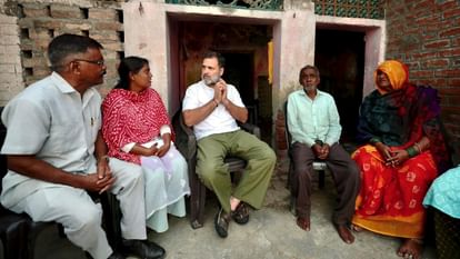 UP News Rahul Gandhi Meets Hariom Valmiki Parents in Fatehpur, Offers Condolences