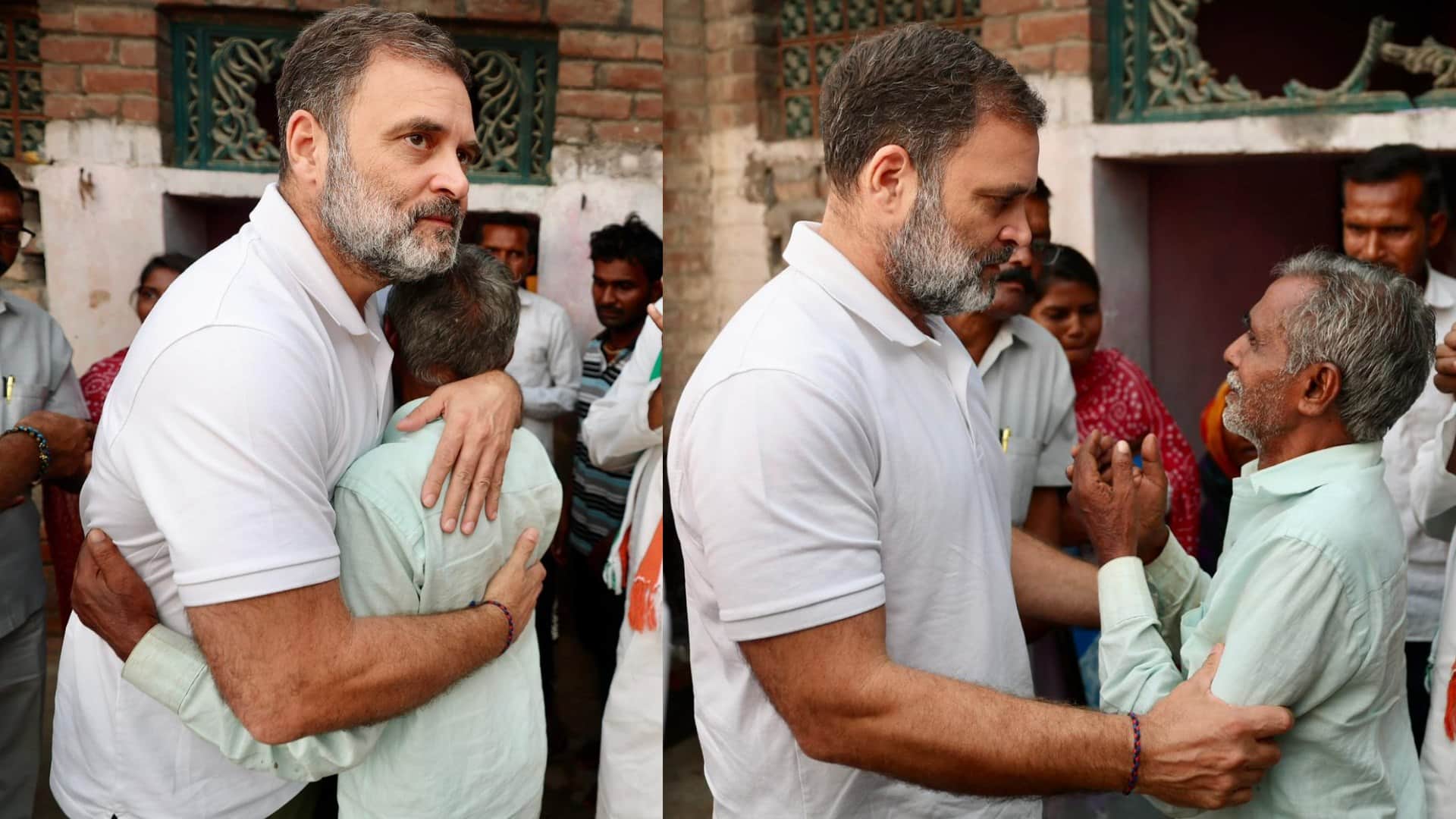 UP: Rahul Gandhi meets Hariom's family, consoles them and assures them of help, photos