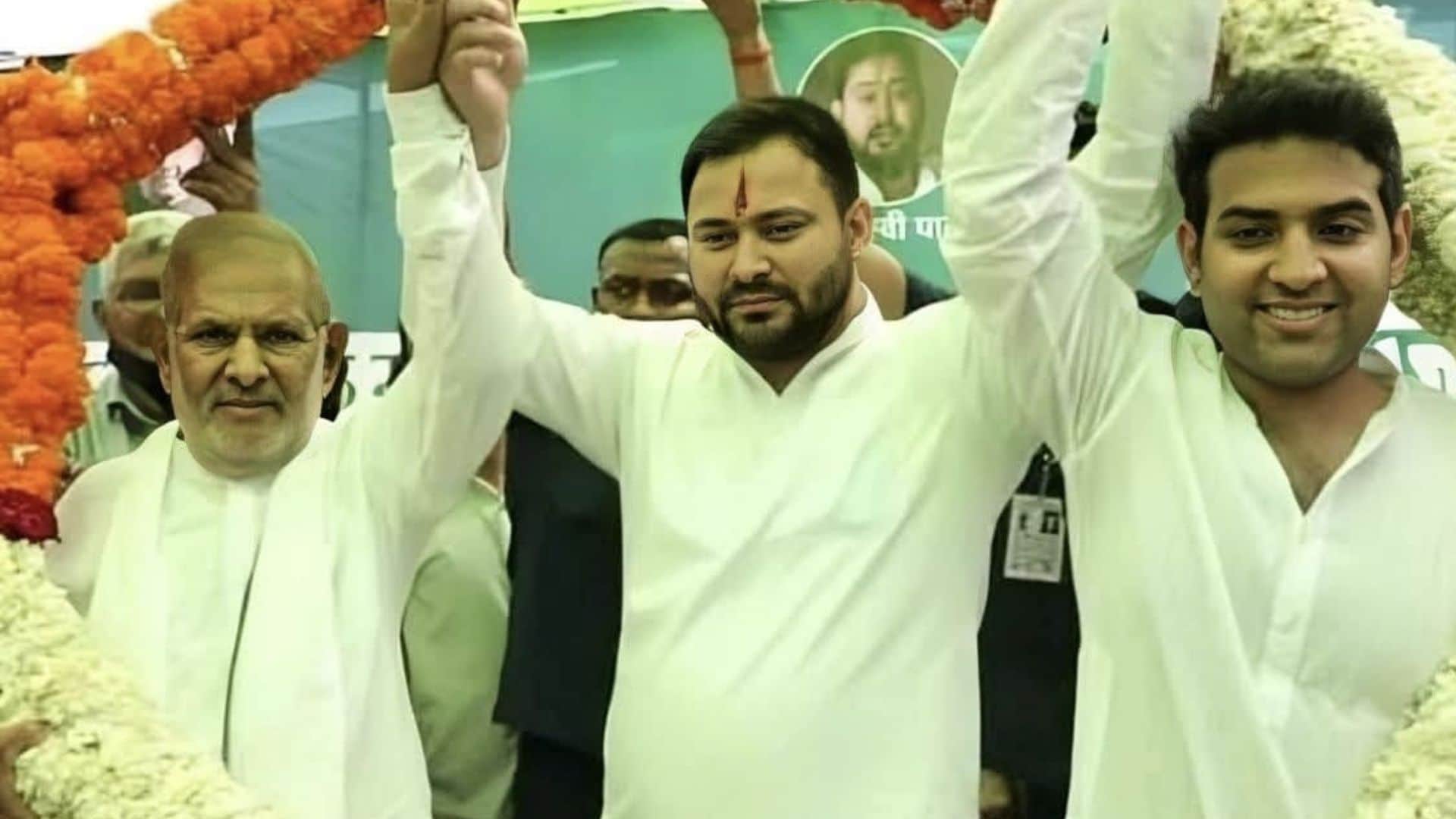 तेजस्वी यादव के साथ शांतनु यादव