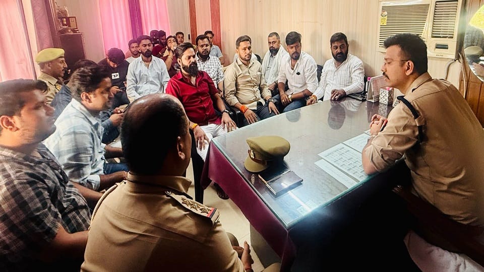 Uproar over removal of plaque with CM Yogi Adityanath photo