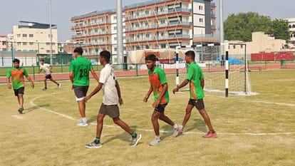 Handball Trailing for first nine minutes forward Ayush scored nine goals secure victory demonstrated strength