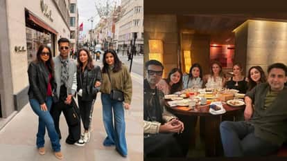 karan johar gauri khan maheep kapoor bhavana panday Pose for picture on london street