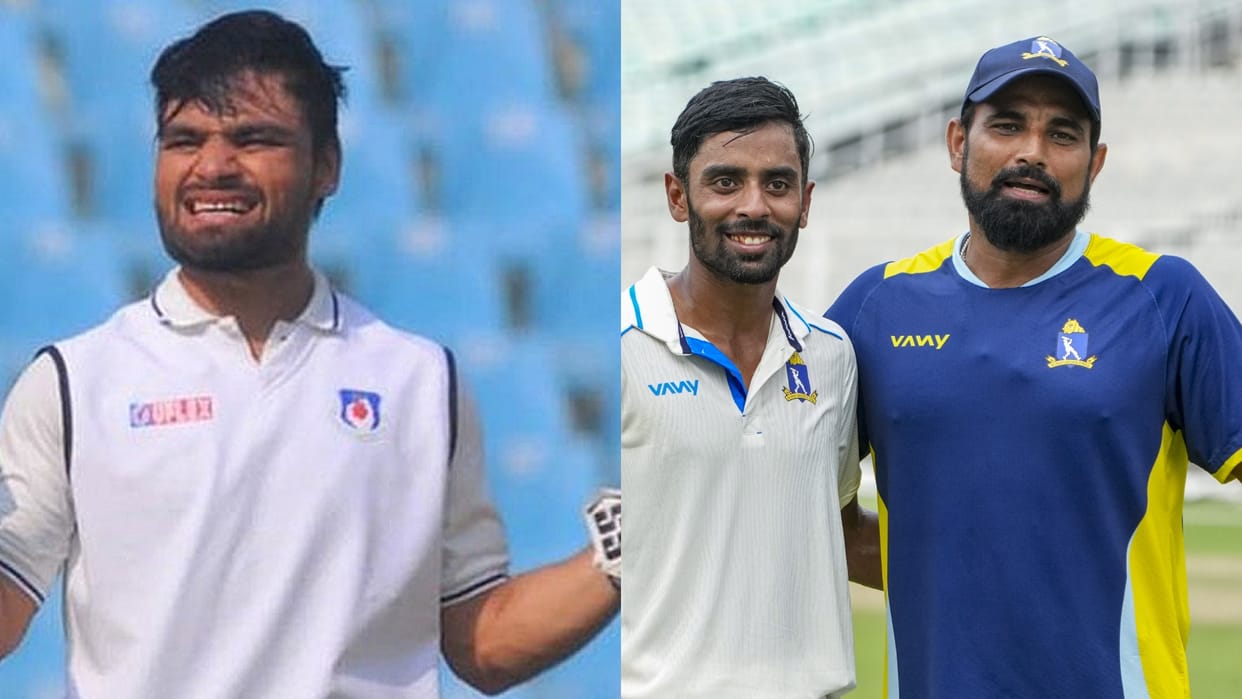 Ranji Trophy Round up Rinku Singh slam ton for UP against Andhra Mohammed Shami shine in Bengal win