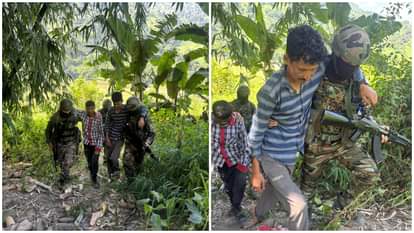 अरुणाचल प्रदेश में उग्रवादियों से बचाए गए मजदूर।