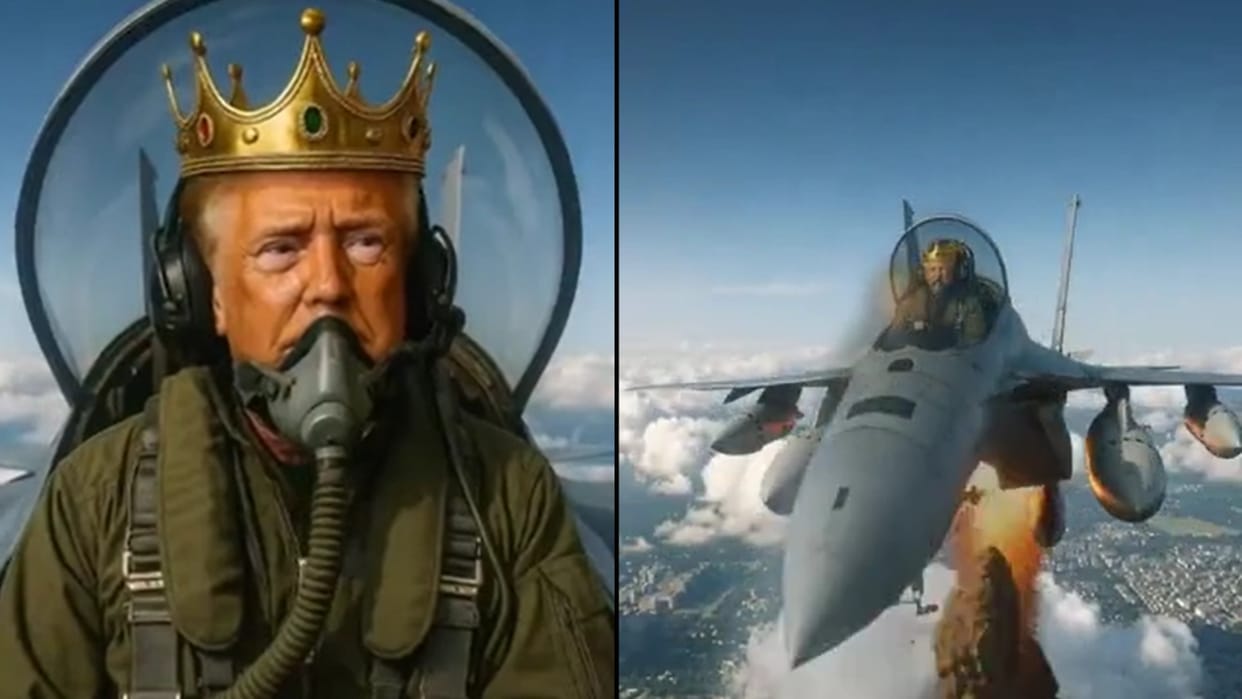 Trumpeting from skies: Trump shares AI video of spraying mud on 'No Kings' protestors