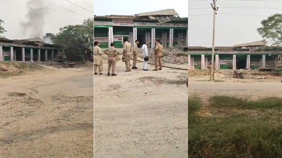 Explosion in firecracker warehouse major accident in Etah before Diwali one youth died