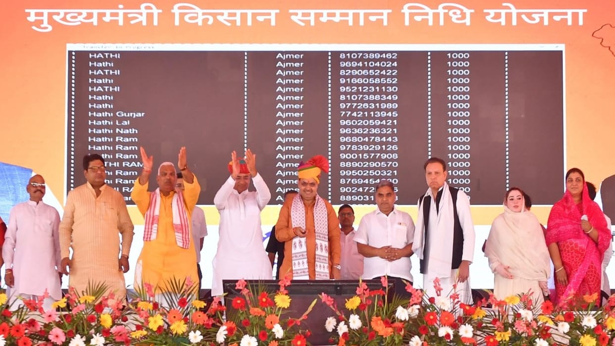 Rajasthan CM Bhajanlal Sharma transfers Rs 718 cr to 72 lakh farmers under Mukhyamantri Kisan Samman Nidhi