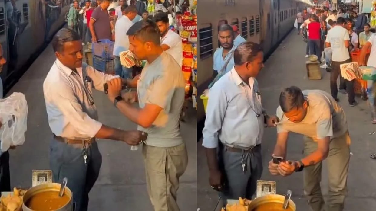 Shameful Incident At Jabalpur Railway Station Samosa Seller Snatches Watch After Upi Failure Video Goes Viral