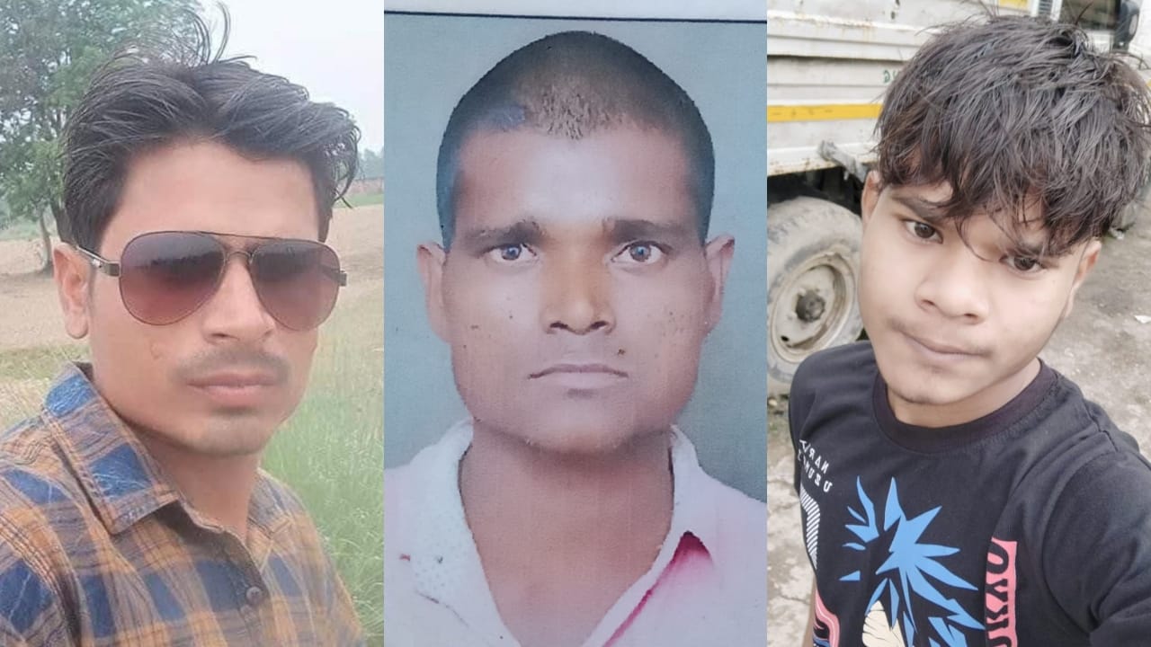 heads and faces of the three young men were crushed in road accident in bareilly