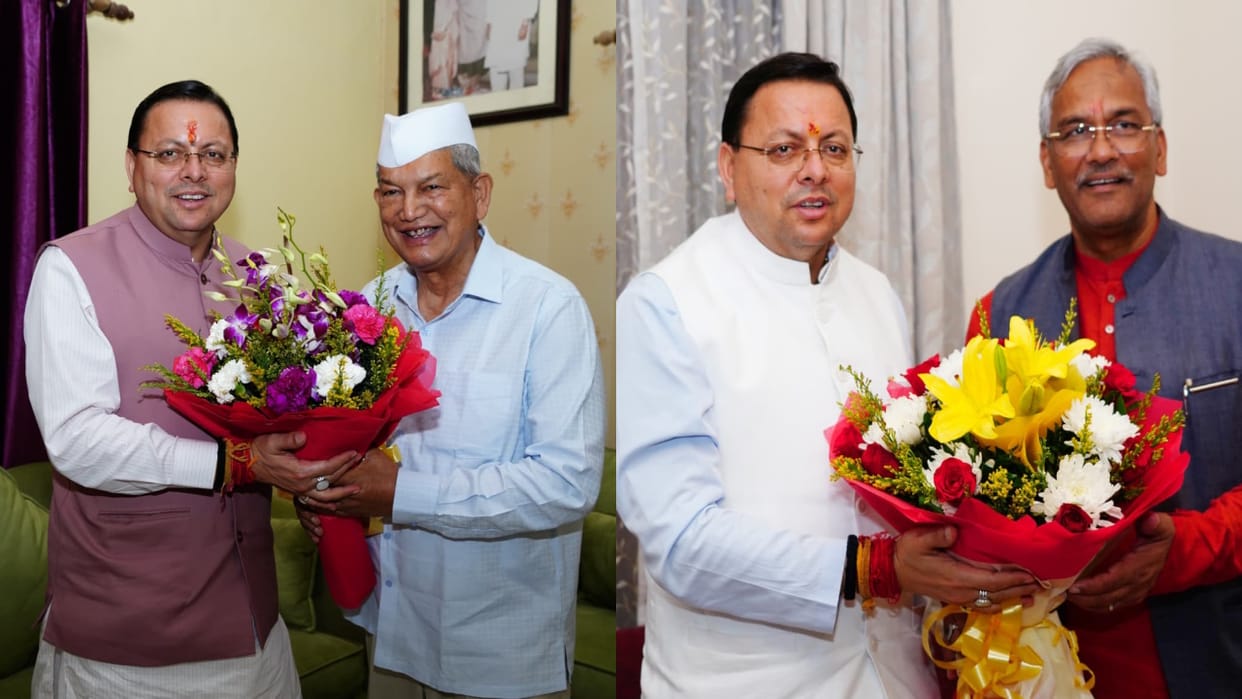 Diwali celebrations in Uttarakhand politicians Diwali 2025 pictures of leaders including CM Dhami Harish Rawat