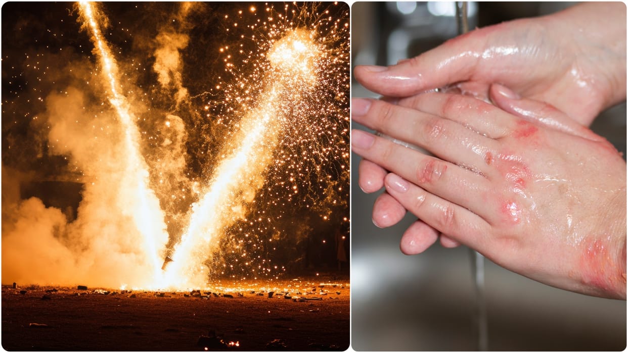 diwali 2025 Burn Injury from Firecrackers What to Do Check Patakhe Se Jalne Par Kya Kare