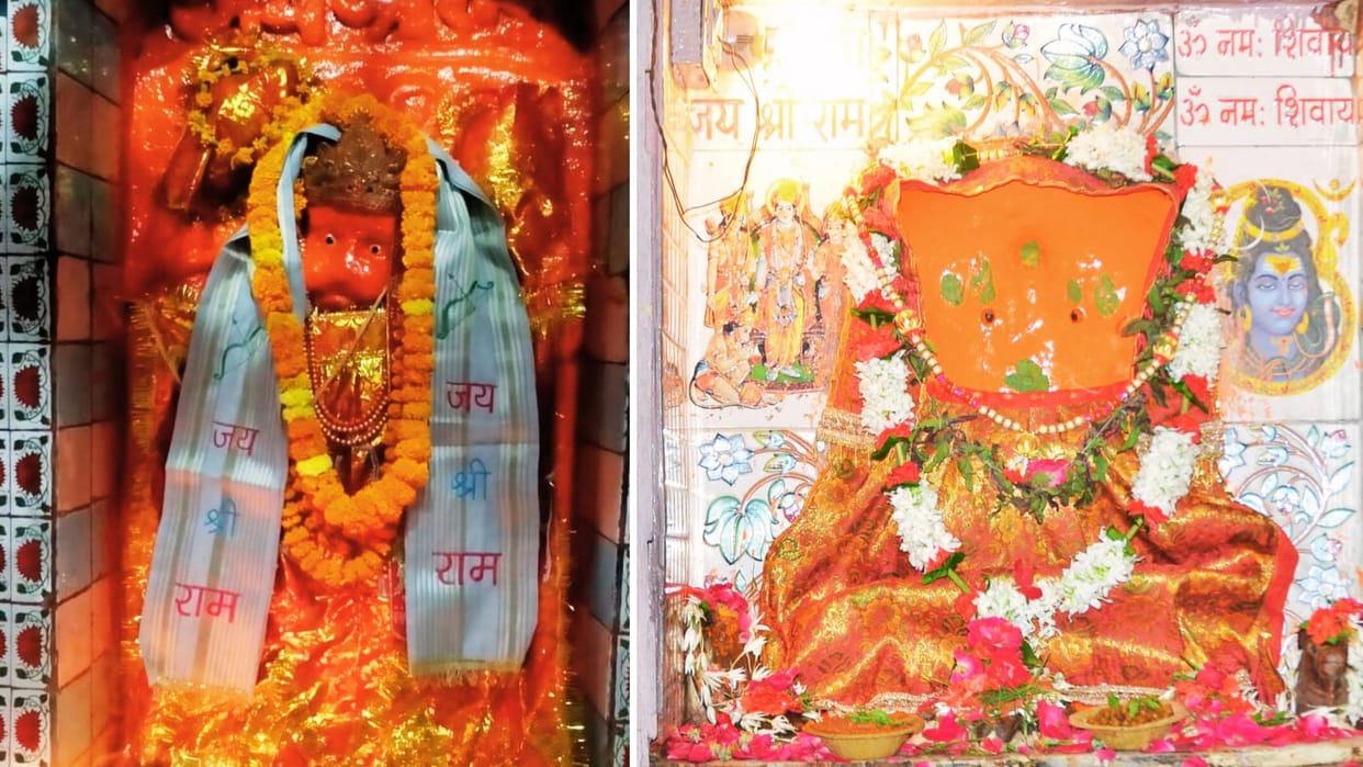 Hanuman Janmotsav South-facing Hanuman was worshipped somewhere Sundarkand was recited