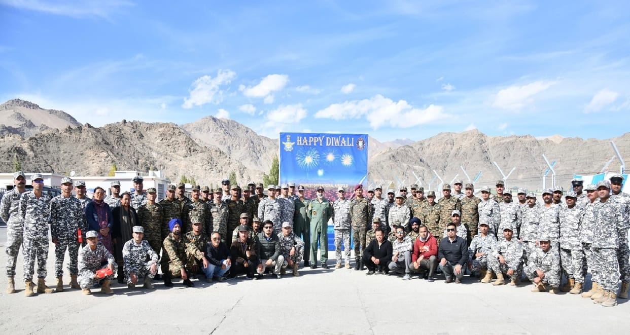 Air Chief Marshal AP Singh Chief of the Air Staff visited the Ladakh sector On the occasion of Diwali
