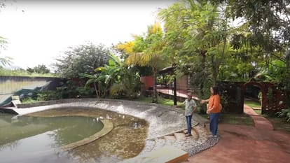 Jackie Shroff Maharashtra Farmhouse have Open Kitchen Swimming Pool Lush Greenery