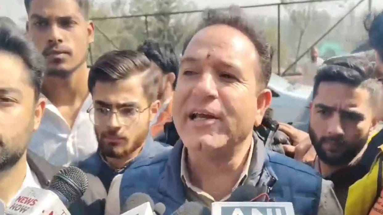 Budgam by-election BJP leader Sunil Sharma attack Abdullah family & NC candidate Agha Mahmood file nomination