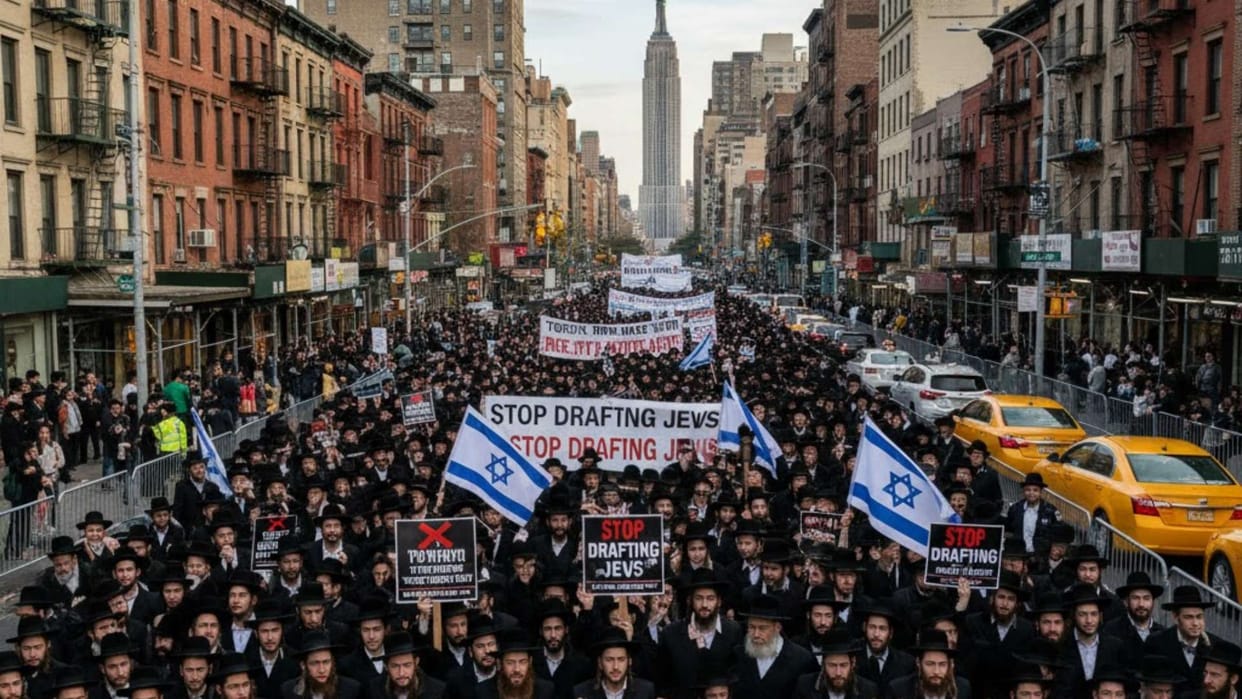 Thousands of Orthodox Jews rally in New York to protest change in Israel's military draft rules News In Hindi