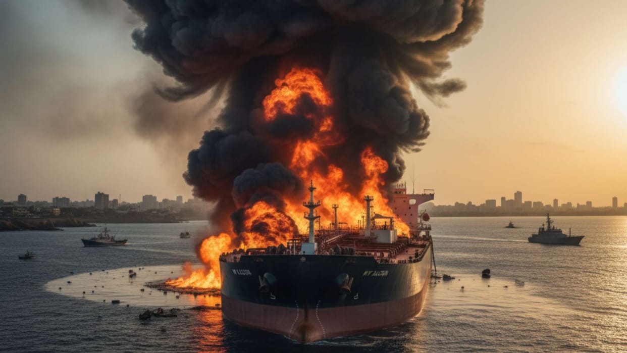 Gas tanker explosion near Yemen 23 Indians survived two still missing warning issued amid threat explosion