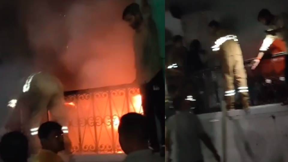 massive fire broke out at shoe warehouse in Amethi burning goods worth 10 lakh rupees