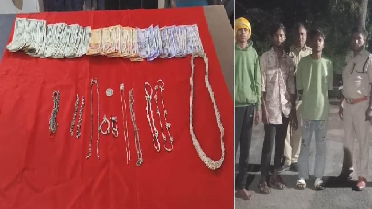 आरोपियों के पास से बरामद चोरी का सामान