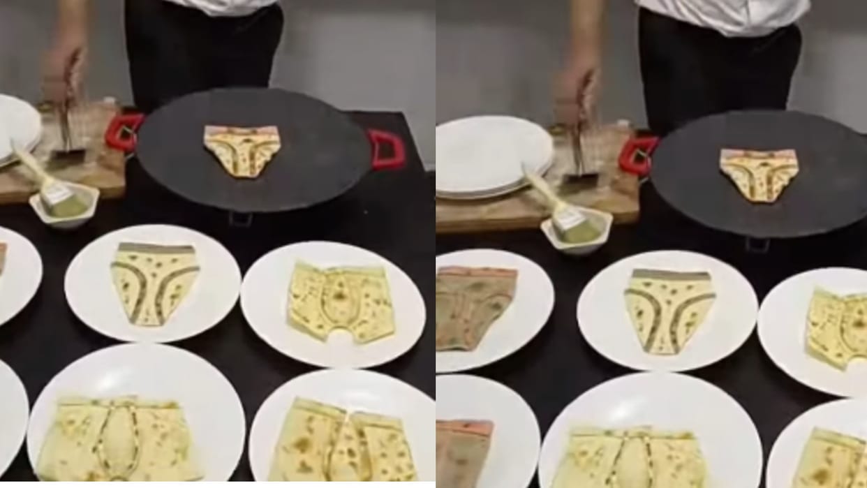 viral kaccha paratha served at restaurant left netizens laughing