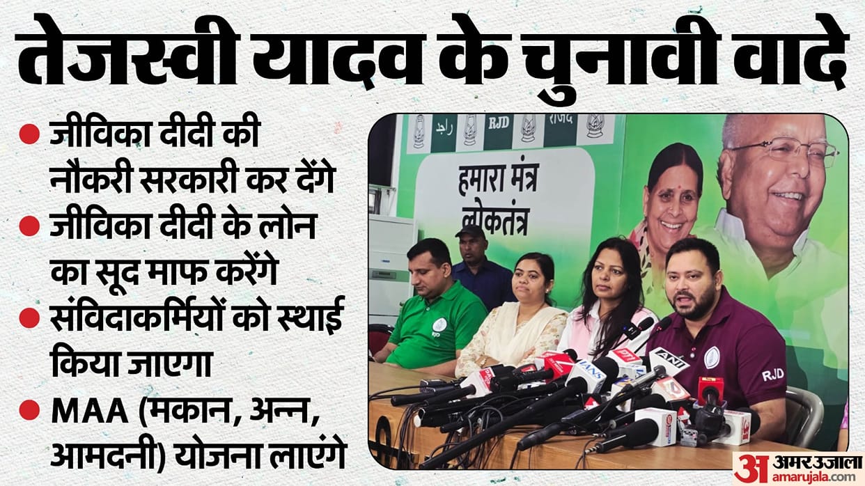 Bihar Election: RJD leader Tejashwi Yadav's press conference, Bihar elections, Grand Alliance, NDA